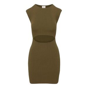 Wilfred Free Sleeveless Ribbed Cutout Dress